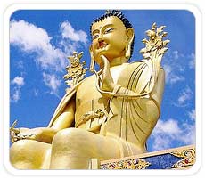 gold-gilded statue of Buddha